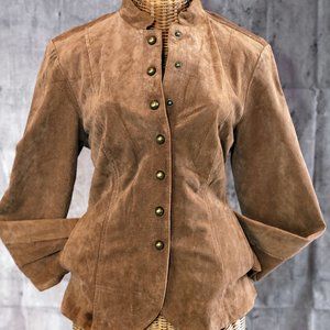 LIVE A LITTLE Brown Suede Jacket